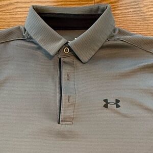 Under Armour Men's Polo Shirt in Gray with black accents